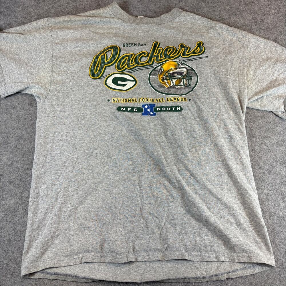 Vintage Green Bay Packers NFC National Football League Shirt Mens Large Gray USA